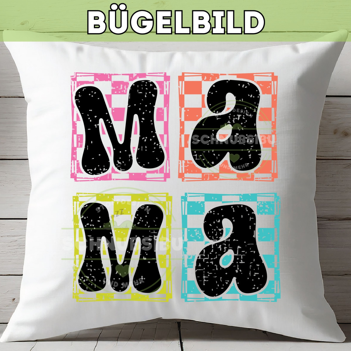 Bügelbild Muttertag - Retro Mama